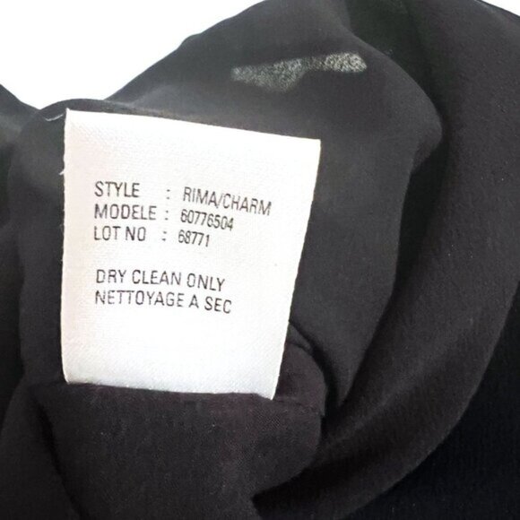 Theory Rima Charm Black Pleated Midi Skirt Bow Silk Viscose Party Workwear Sz 10 - Picture 12 of 12